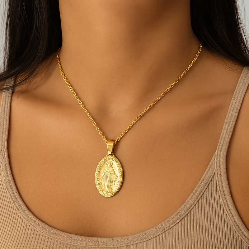 Colar Virgem Maria - Compre 1 LEVE 2 + Brinde Exclusivo