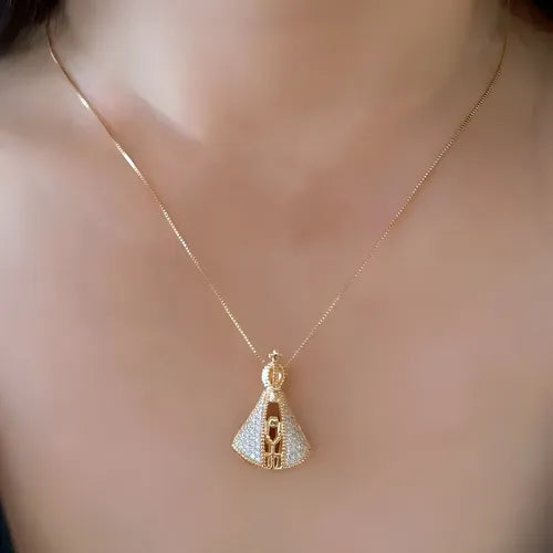 Colar Nossa Senhora Aparecida + Brinde
