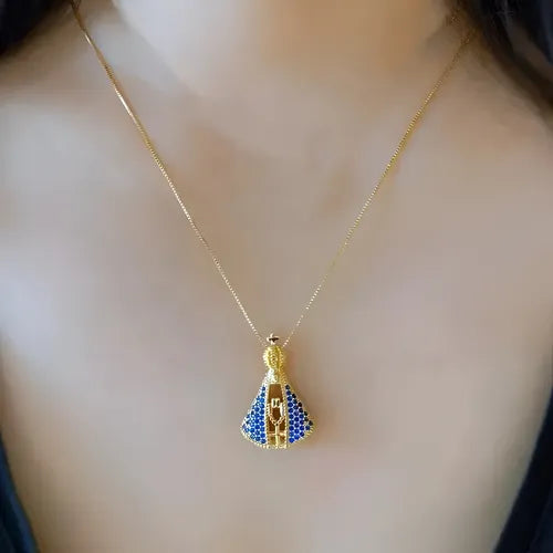 Colar Nossa Senhora Aparecida + Brinde